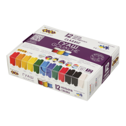 Фото - Гуаш CLASSIC 12 кол. х 20мл, в карт.коробці, KIDS Line, уп10шт 63242