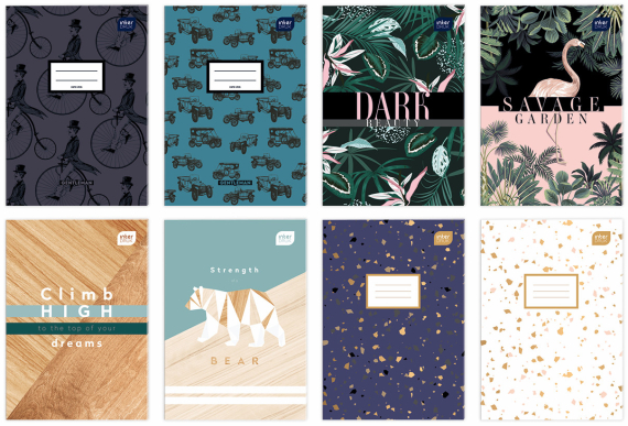 Фото - Блокнот, А6, 32 л., м'яка обкладинка, клітинка, асорті 56663 Фото - Блокнот, А6, 32 л., м'яка обкладинка, клітинка, асорті 56663