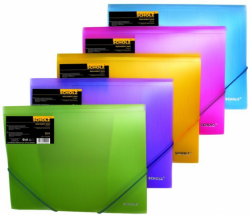 Фото - Папка на гум., А4, РР, 550мкн., прозор., кол. в ас., 10507, SOZ 33827