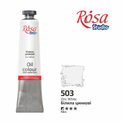 Фарба олійна, 60мл, Білила цинкові, ROSA Studio