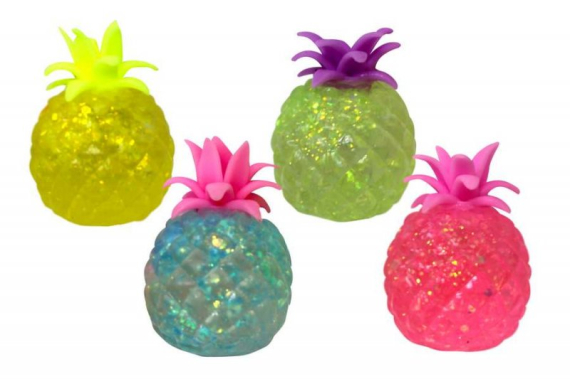 Фото - Іграшка анти-стрес з глітером 6,5см Ананас 12шт/уп 63753 Фото - Іграшка анти-стрес з глітером 6,5см Ананас 12шт/уп 63753