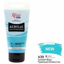 Фарба акрилова, Турецька блакитна, 75 мл, ROSA Studio