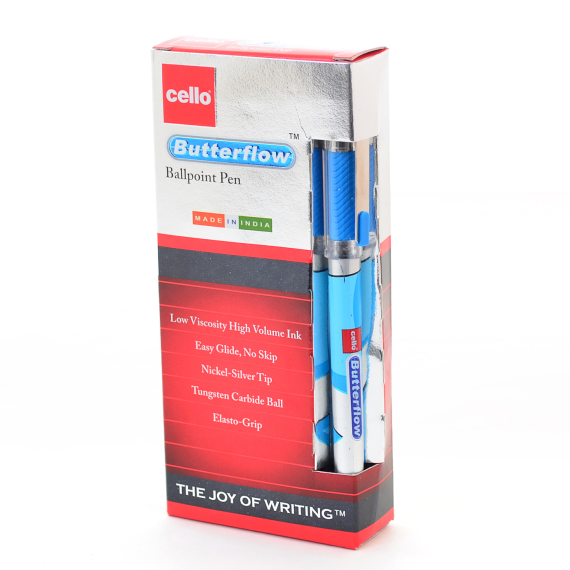 Фото - Ручка кульк/масл 'Butterflow' синя 0,7 мм 'CELLO' (уп.12) 37328 Фото - Ручка кульк/масл 'Butterflow' синя 0,7 мм 'CELLO' (уп.12) 37328