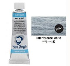 Фото - Фарба акварельна Van Gogh (843), Інтерферентний білий, туба 10 мл, Royal Talens 49637 Фото - Фарба акварельна Van Gogh (843), Інтерферентний білий, туба 10 мл, Royal Talens 49637