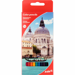 Фото - Олівці кольорові двосторонні, 12 шт. Kite 'Міста' 2420