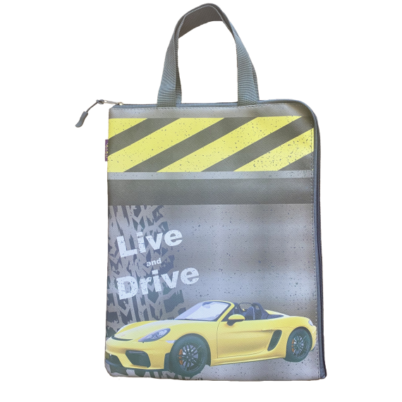 Фото - Папка А4 МАШИНКА, 34.5х27.5х1 см, вертикал., 2 ручки 62585