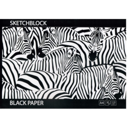 Фото - Альбом-планшет чорний папір, клеєний 30 арк., 120 г/м A5, BL5930 50275