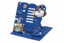 Підставка для книг металева 21*22,5см, принт Космонавт