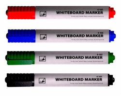 Маркер д/дошок, 1-3мм, кругл.вістр., спирт.основа, зелен, 4-105, 4Office