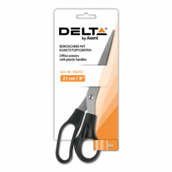 Ножиці, 21 см, чорні, відкр. блістер