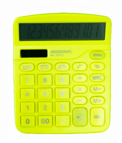 Фото - Калькулятор ASSISTANT АС-2312 yellow 42872 Фото - Калькулятор ASSISTANT АС-2312 yellow 42872