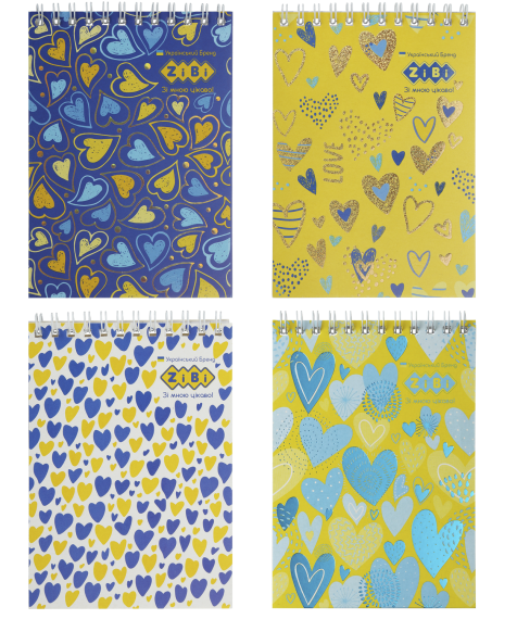 Фото - Блокнот на пружині зверху PATRIOT 'HEARTS', А6, 40 арк., карт. обкл., KIDS Line 61950 Фото - Блокнот на пружині зверху PATRIOT 'HEARTS', А6, 40 арк., карт. обкл., KIDS Line 61950