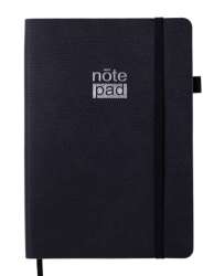 Фото - Блокнот діловий RESPECT А5, 96 арк., клітинка, обкл. штучна шкіра, чорний 61613