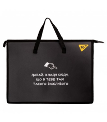 Папка-портфель YES А3 з тканинними ручками &quot;Не ускладнюй!&quot;