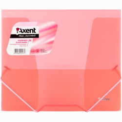 Фото - Папка на гумках В5, прозора, червона 31044