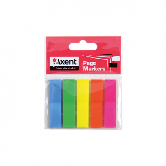 Фото - Закладка неонова 5 кольорів 12х50мм, 125 шт, прямокутна 38651 Фото - Закладка неонова 5 кольорів 12х50мм, 125 шт, прямокутна 38651