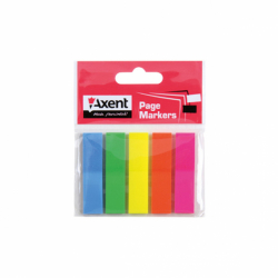 Закладка неонова 5 кольорів 12х50мм, 125 шт, прямокутна