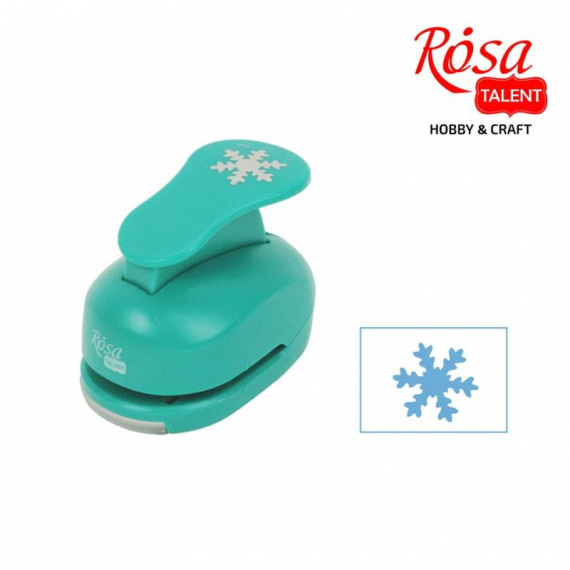 Фото - Фігурний дирокол, Сніжинка №2, 3,8 см, ROSA TALENT 50107 Фото - Фігурний дирокол, Сніжинка №2, 3,8 см, ROSA TALENT 50107