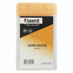 Бейдж вертикальний, матовий, помаранчевий, 4514 (51х83мм)