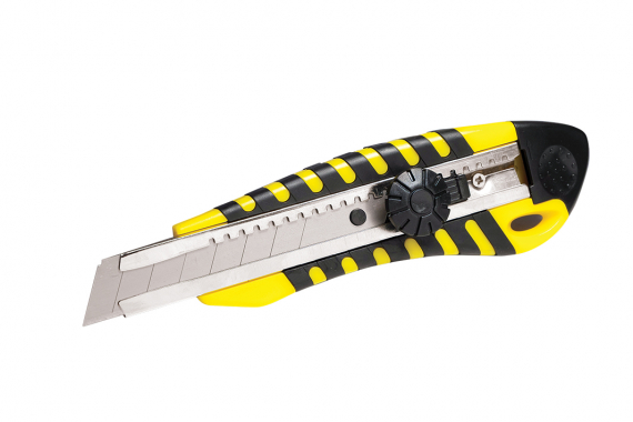 Фото - Ніж трафарет.,18мм, гвинт.фікс.,метал.напр.,прорезин., 4521, SOZ 37199 Фото - Ніж трафарет.,18мм, гвинт.фікс.,метал.напр.,прорезин., 4521, SOZ 37199