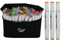 Фото - Набір скетч маркерів чорних 80 шт в текстильному чохлі 57023