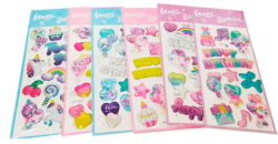 Наліпки пластикові рельєфні 11*23см, в асорт. 12шт/уп