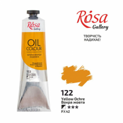 Фарба олійна, 100мл, Вохра жовта,  ROSA Gallery