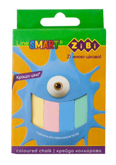 Фото - Крейда кольорова квадратна 12 шт., картонна коробка, SMART Line 62059