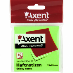 Фото - Блок паперу з клейким шаром 75x75мм,80арк,яскр-зел 38648