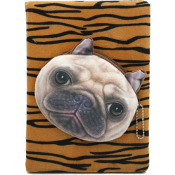 Фото - Блокнот А5 плюшевий 80арк, 80г/м2, з відділенням на блискавці Французьський бульдог 62160