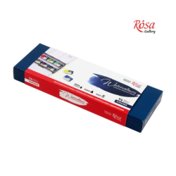 Фото - Набір акварельних фарб CLASSIC, 14*2,5мл, кювета, Індіго метал. пенал, ROSA 41505 Фото - Набір акварельних фарб CLASSIC, 14*2,5мл, кювета, Індіго метал. пенал, ROSA 41505