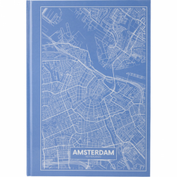 Фото - Книга записна А4 Maps Amsterdam, 96арк., кліт., блакитний 47095