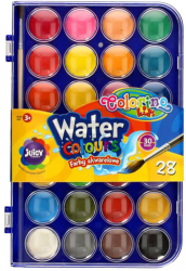 Фарби акварельні великі таблетки 28 кол. COLORINO