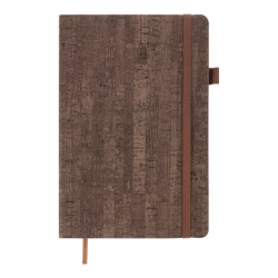 Блокнот діловий WOOD А5, 96л, клітинка, обкладинка штучна шкіра, бежевий