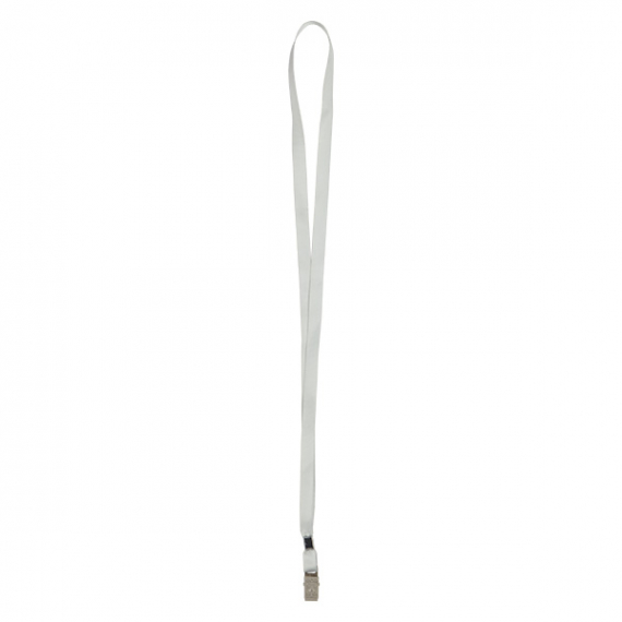 Фото - Шнурок для бейджа з металивим кліпом, білий, 4532 47178 Фото - Шнурок для бейджа з металивим кліпом, білий, 4532 47178