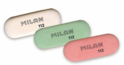 Фото - Гумка овальна 'TM MILAN' 7,3*2,8*0,9см, mix (уп.12)CMM112 8283