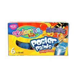 Фото - Фарби гуашеві COLORINO 20 мл 6 кольорів металік 33439