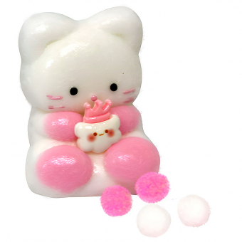 Фото - Антистрес Котик пухнастий 6*9см 12 шт/уп 63974