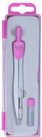 Фото - Циркуль BASIS в пластиковому пеналі + запасний грифель, рожевий, KIDS Line 9340 Фото - Циркуль BASIS в пластиковому пеналі + запасний грифель, рожевий, KIDS Line 9340