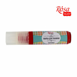 Фото - Фарба акрилова, Червона, 20мл, для тканин, ROSA Talent 26649