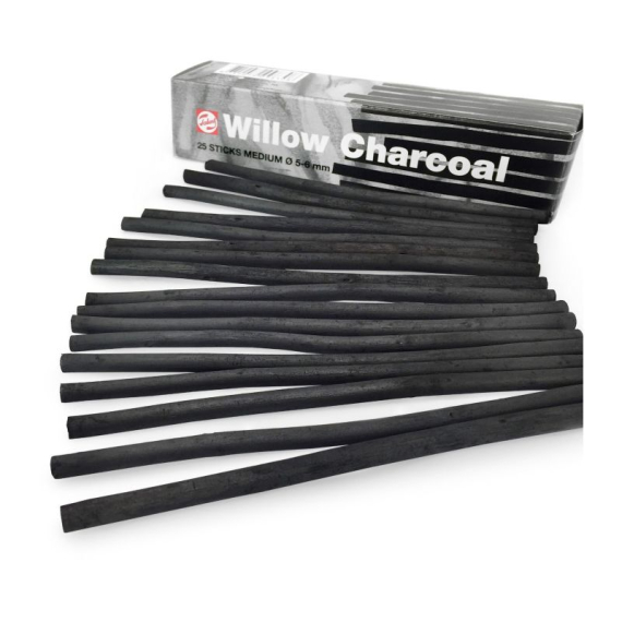 Фото - Набір вугілля вербовий, середний (5-6мм), 30шт., Royal Talens 61286 Фото - Набір вугілля вербовий, середний (5-6мм), 30шт., Royal Talens 61286