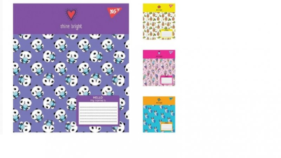 Фото - А5/12 кос. без д/л YES Shine bright, зошит учнів.(уп.25/ящ.500) 57722