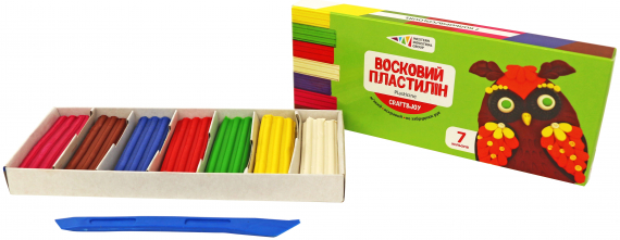 Фото - Пластилін восковий, 7 кол. 84 г. Craft&Joy 52409 Фото - Пластилін восковий, 7 кол. 84 г. Craft&Joy 52409
