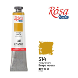 Фарба олійна, 60мл, Вохра жовта, ROSA Studio