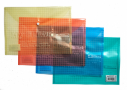 Фото - Папка прозор., А4, PP, з кнопкою, 4-203, 4OFFICE (уп.12) 1422