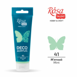 Акрил для декору, 41 М'ятний, матовий, 75 мл, ROSA TALENT