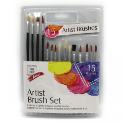 Набір пензлів плоск.+круг. &quot;Artist brush&quot; 15шт DSCN1702