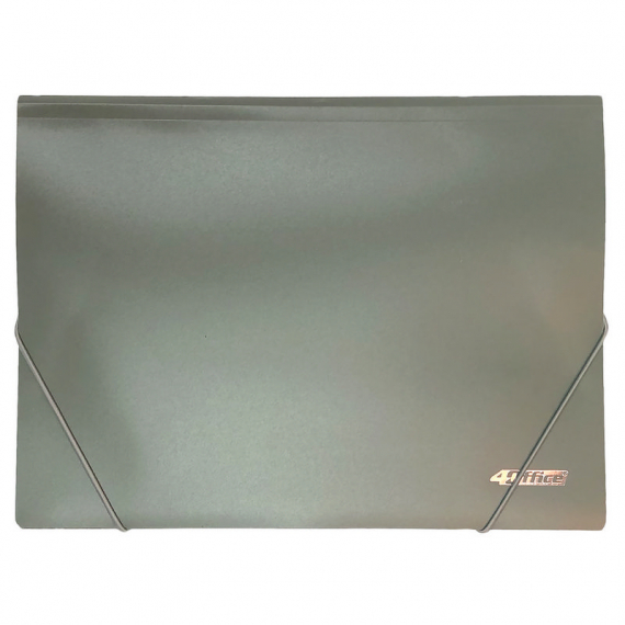 Фото - Папка на гумках., А4, 500 мкн.,PP, сір., 4-244-08, 4OFFICE 46937 Фото - Папка на гумках., А4, 500 мкн.,PP, сір., 4-244-08, 4OFFICE 46937