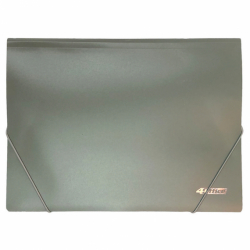 Фото - Папка на гумках., А4, 500 мкн.,PP, сір., 4-244-08, 4OFFICE 46937