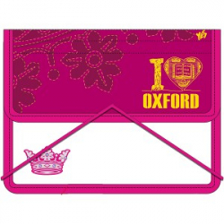 Фото - Папка для тетрадей пласт. на резинке  В5 'Oxford' розовая 27186